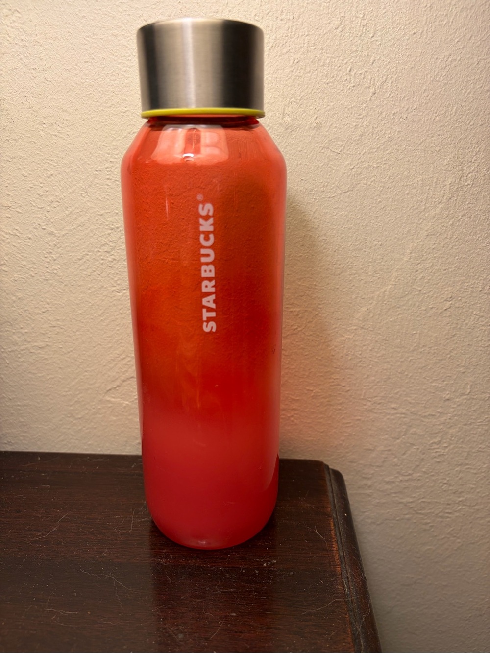 Starbucks Red Ombre Recycled Glass Water Bottle